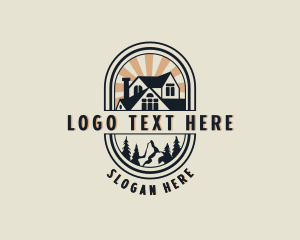 Property - House Roofing Mountain logo design