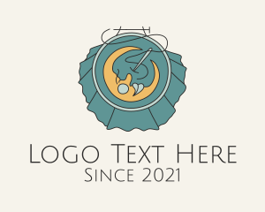 Thread - Moon Needle Embroidery logo design