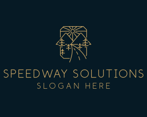 Roadway - Outdoor Mountain Road logo design