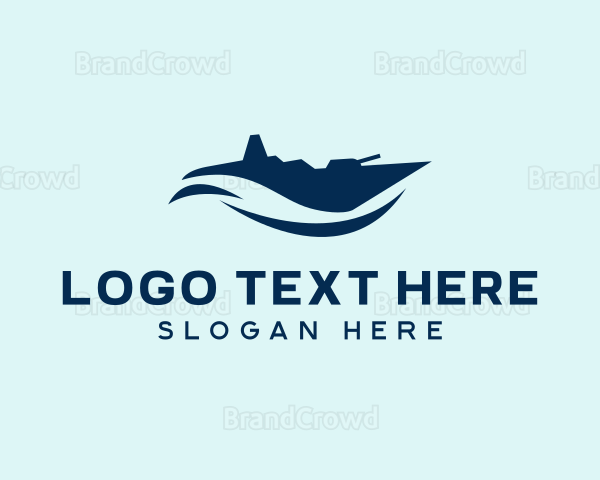 Abstract Navy Ship Logo