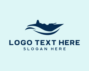 Export - Abstract Navy Ship logo design