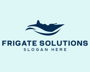 Abstract Navy Ship logo design