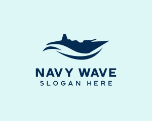 Abstract Navy Ship logo design