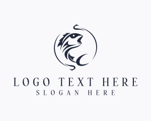 Marine - Fishing Hook Seafood logo design