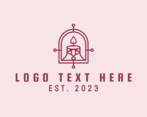 Religious - Spiritual Candle Arch logo design