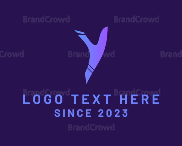 Purple Gradient Letter Y Logo
