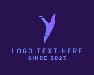 Application - Purple Gradient Letter Y logo design