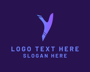 Purple Gradient Letter Y Logo
