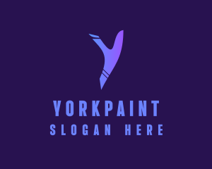 Purple Gradient Letter Y logo design