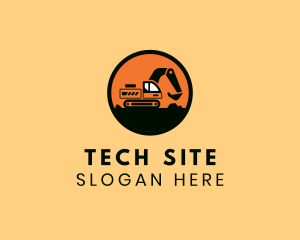 Site - Excavator Road Construction logo design