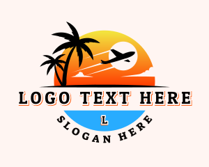 Delivery - Airplane Travel Vacation logo design