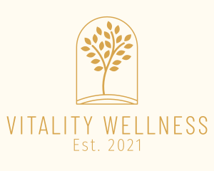 Wellness - Natural Wellness Tree logo design