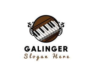 Piano Keys - Ornate Music Piano Keys logo design