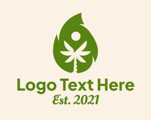 Green - Organic Palm Oil logo design