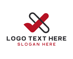 Verification - Examination Check Letter X logo design