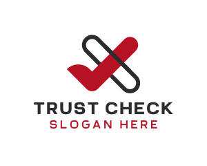 Verification - Examination Check Letter X logo design