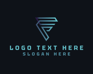 Letter F - Tech Website Programmer logo design