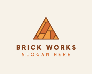 Brick - Brick Builder Pyramid logo design