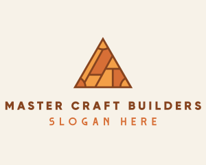 Builder - Brick Builder Pyramid logo design