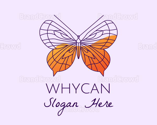 Purple Elegant Butterfly Logo