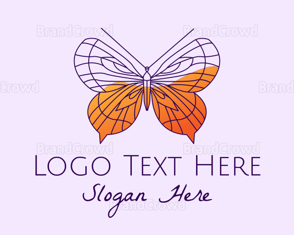 Purple Elegant Butterfly Logo