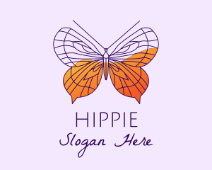 Spa - Purple Elegant Butterfly logo design