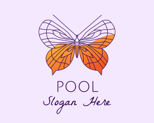 Natural - Purple Elegant Butterfly logo design