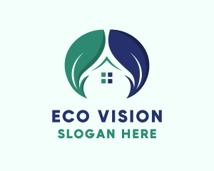 Eco Home Leaf logo design