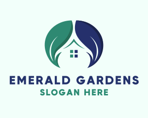 Eco Home Leaf logo design