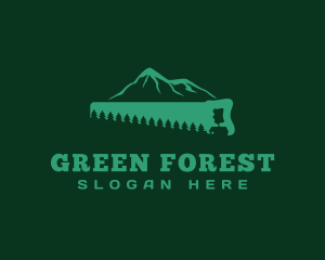 Saw Forest Mountainside logo design