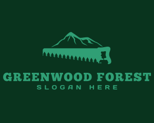 Saw Forest Mountainside logo design