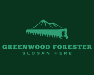 Saw Forest Mountainside logo design