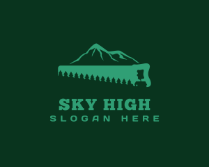 Mountain Range - Saw Forest Mountainside logo design