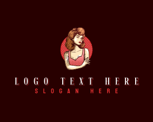 Lady - Retro Pinup Woman logo design