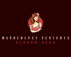 Retro Pinup Woman Logo