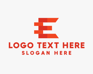 Real Estate - Modern Tech Letter E logo design
