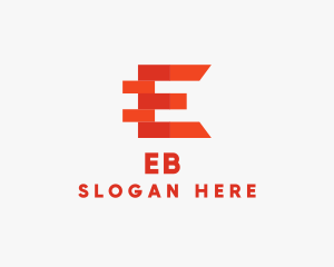 Modern Tech Letter E logo design