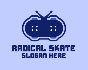 Skateboard - Gaming Skateboard Antenna logo design