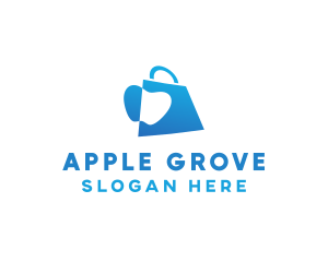 Apple Grocery Bag logo design