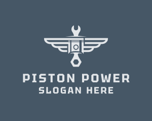 Piston - Engine Piston Repair logo design