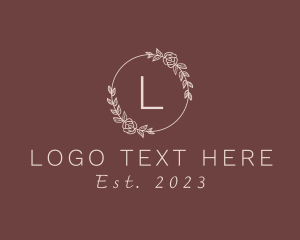 Style - Rose Wreath Leaf logo design