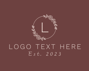 Fine Dining - Rose Wreath Leaf logo design