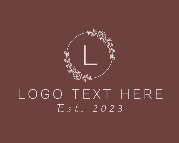 Event - Rose Wreath Leaf logo design