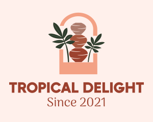 Tropical Leaf Decor  logo design