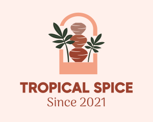 Tropical Leaf Decor  logo design