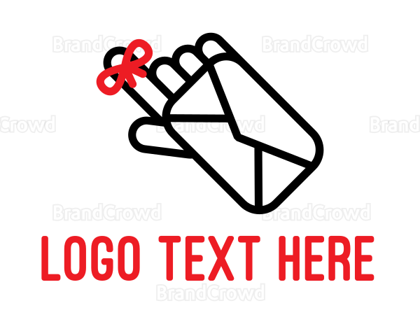 Mail Envelope Hand Logo