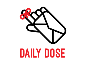 Daily - Mail Envelope Hand logo design