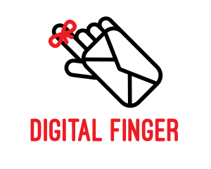 Finger - Mail Envelope Hand logo design