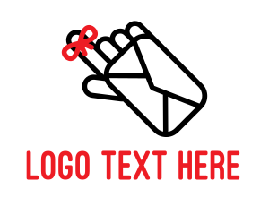 Email - Mail Envelope Hand logo design