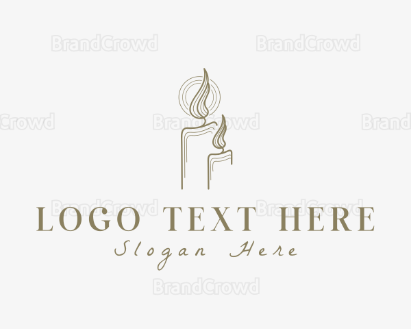 Flame Candle Light Logo